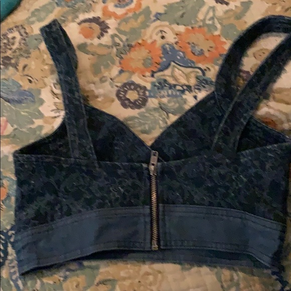 Denim Crop-Top - Picture 2 of 2